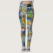 Vincent van Gogh - Masterstuks Mosaic Patchwork Leggings (Voorkant)