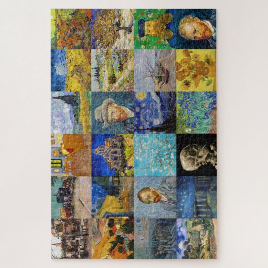 Vincent van Gogh - Masterstuks Mosaic Patchwork Legpuzzel (Verticaal)