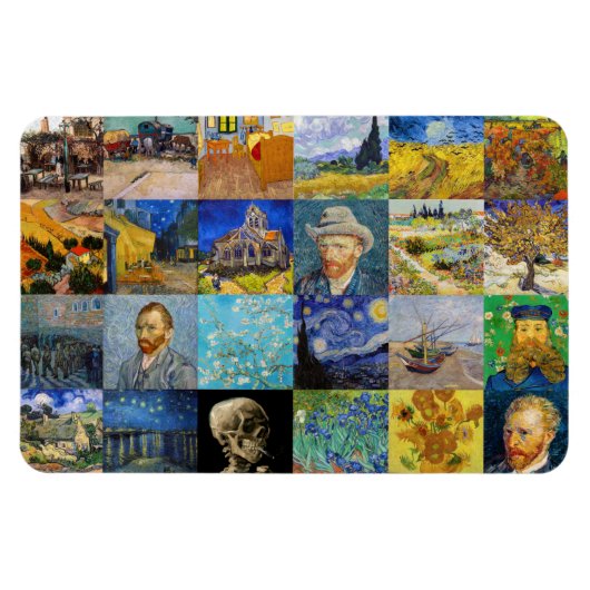 Vincent van Gogh - Masterstuks Mosaic Patchwork Magneet (Horizontaal)