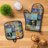 Vincent van Gogh - Masterstuks Mosaic Patchwork Ovenwant & Pannenlap Set (Top down)