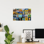 Vincent van Gogh - Masterstuks Mosaic Patchwork Poster (Thuiskantoor)
