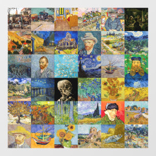 Vincent van Gogh - Masterstuks Mosaic Patchwork Raamsticker