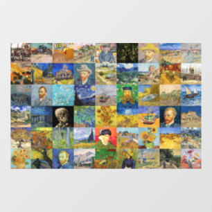 Vincent van Gogh - Masterstuks Mosaic Patchwork Raamsticker