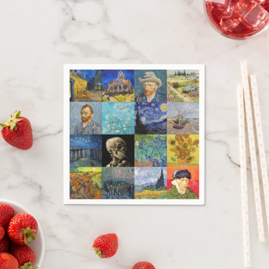 Vincent van Gogh - Masterstuks Mosaic Patchwork Servet (Insitu)