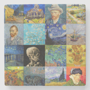 Vincent van Gogh - Masterstuks Mosaic Patchwork Stenen Onderzetter