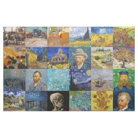 Vincent van Gogh - Masterstuks Mosaic Patchwork Stof (Yard (91,4 cm))