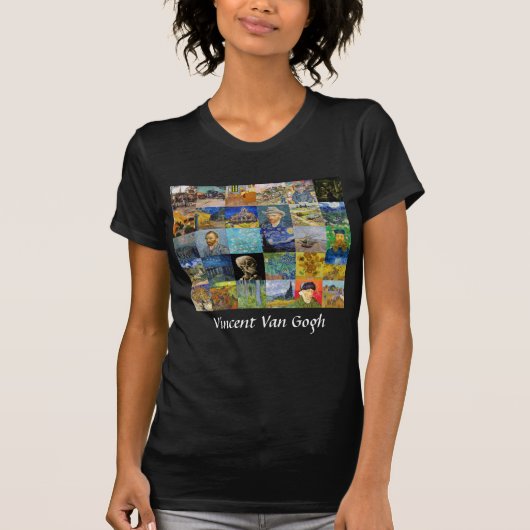 Vincent van Gogh - Masterstuks Mosaic Patchwork T-shirt (Voorkant)