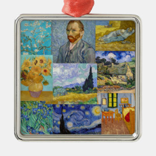 Vincent Van Gogh - Masterstuks Patchwork Metalen Ornament