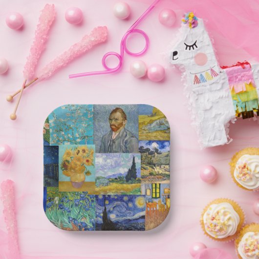 Vincent Van Gogh - Masterstuks Patchwork Papieren Bordje (Feest)