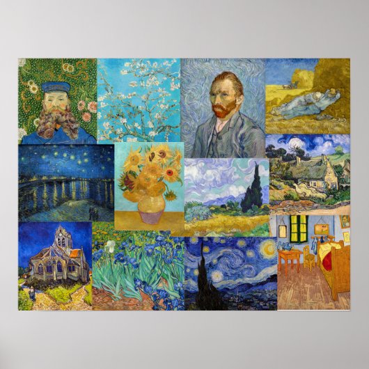 Vincent Van Gogh - Masterstuks Patchwork Poster (Voorkant)