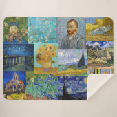 Vincent Van Gogh - Masterstuks Patchwork Sherpa Deken (Voorkant (horizontaal))