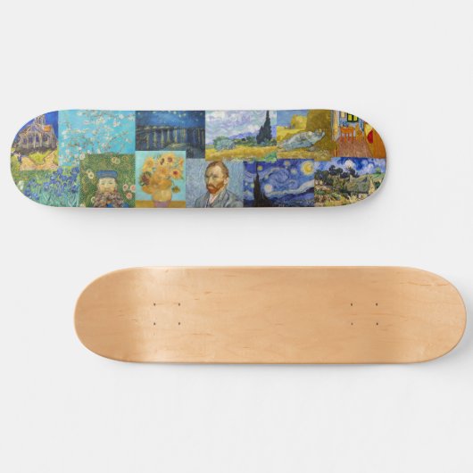 Vincent Van Gogh - Masterstuks Patchwork Skateboard (Horizontaal)