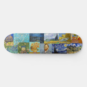 Vincent Van Gogh - Masterstuks Patchwork Skateboard
