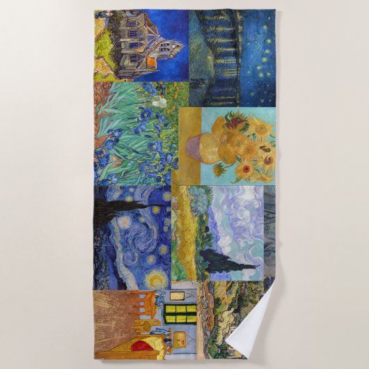 Vincent Van Gogh - Masterstuks Patchwork Strandlaken (Voorkant)