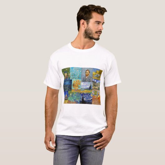 Vincent Van Gogh - Masterstuks Patchwork T-shirt (Voorkant volledig)