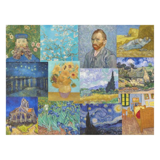Vincent Van Gogh - Masterstuks Patchwork Tafelkleed (Voorkant (Horizontaal))