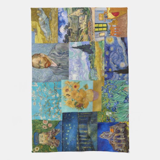 Vincent Van Gogh - Masterstuks Patchwork Theedoek (Verticaal)