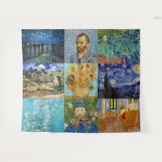 Vincent Van Gogh - Masterstuks Patchwork Wandkleed (Voorkant (horizontaal))