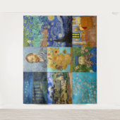 Vincent Van Gogh - Masterstuks Patchwork Wandkleed (Voorkant)