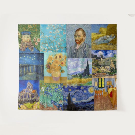 Vincent Van Gogh - Masterstuks Patchwork Wandkleed (Voorkant (horizontaal))