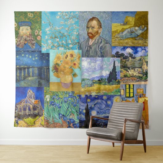 Vincent Van Gogh - Masterstuks Patchwork Wandkleed (In Situ (horizontaal))