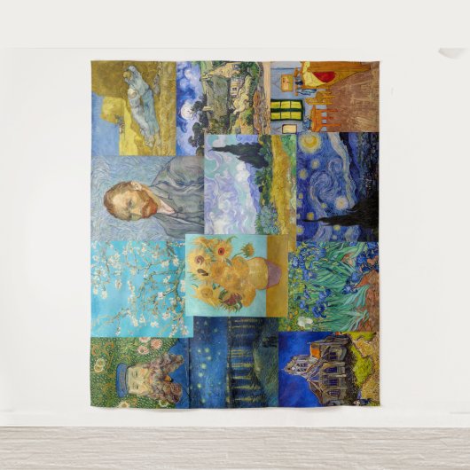 Vincent Van Gogh - Masterstuks Patchwork Wandkleed (Voorkant)