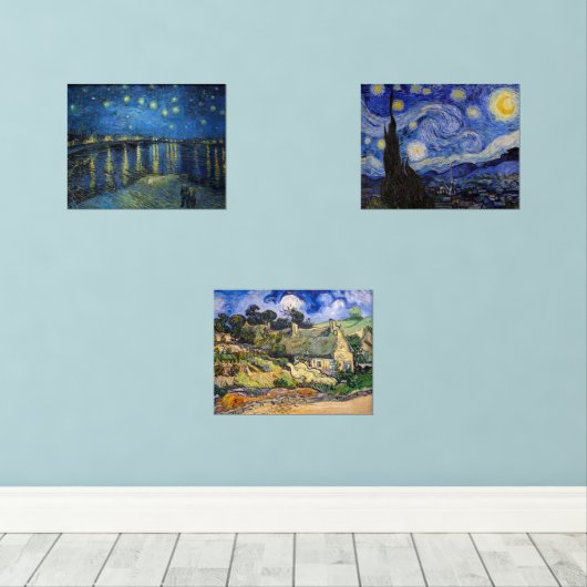 Vincent Van Gogh - Masterstuks Selection Muurkunst Sets (Houten vloer)