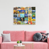 Vincent van Gogh - Meesterwerken Mozaïek Patchwork Canvas Afdruk (Insitu (Woonkamer))