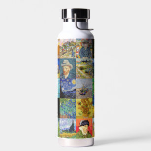 Vincent van Gogh - Meesterwerken Mozaïek Patchwork Waterfles