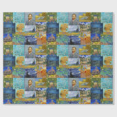 Vincent Van Gogh - Meesterwerken Patchwork Cadeaupapier (Vlak)