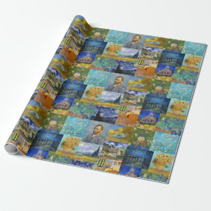 Vincent Van Gogh - Meesterwerken Patchwork Cadeaupapier