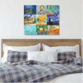 Vincent Van Gogh - Meesterwerken Patchwork Canvas Afdruk (Insitu (Slaapkamer))