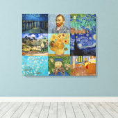 Vincent Van Gogh - Meesterwerken Patchwork Canvas Afdruk (Insitu (Houten vloer))