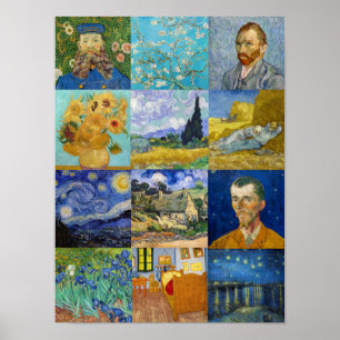 Vincent Van Gogh - Meesterwerken Patchwork Poster