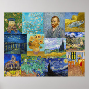 Vincent Van Gogh - Meesterwerken Patchwork Poster