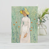 Vincent van Gogh - Meisje in het wit Kaart (Staand voorkant)