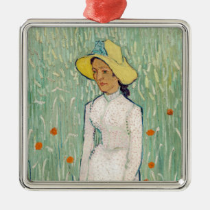 Vincent van Gogh - Meisje in het wit Metalen Ornament