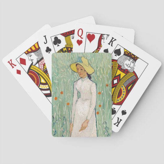 Vincent van Gogh - Meisje in het wit Pokerkaarten (Achterkant)