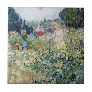 Vincent van Gogh - Mejuffrouw Gachet in haar tuin Tegeltje