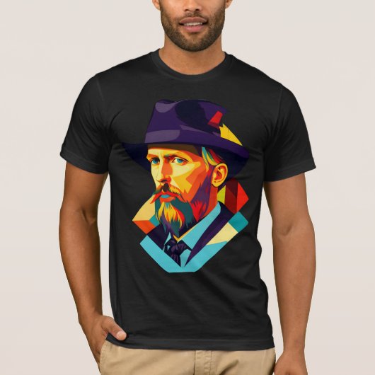 Vincent van Gogh met stro Pet T-shirt (Voorkant)