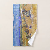 Vincent van Gogh - Meules de blé avec des moissonn (Serviette à main)