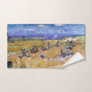 Vincent van Gogh - Meules de blé avec des moissonn