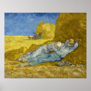 Vincent Van Gogh - Middag, rust van het werk / Sie Poster
