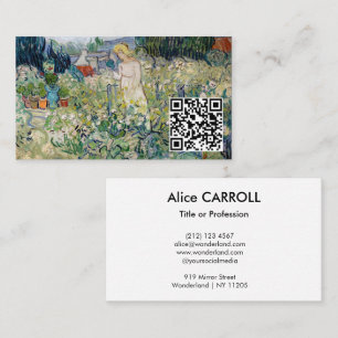 Vincent van Gogh - Miss Gachet Garden - QR-code Visitekaartje