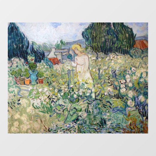 Vincent van Gogh - Miss Gachet in haar tuin Raamsticker (Vel)