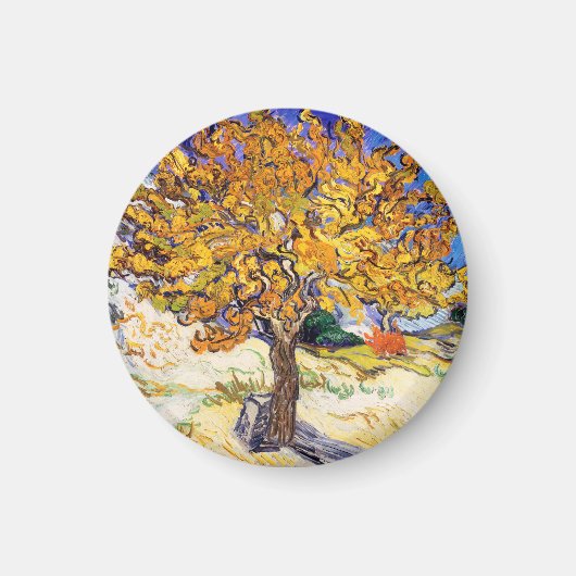 Vincent Van Gogh Moerbeboom Fijne Kunst Magneet (Voorkant)
