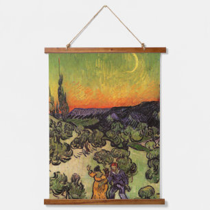 Vincent Van Gogh Moonlit Landschap Hangend Wandkleed