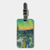 Vincent van Gogh - Moonlit Landschap met Paars Bagagelabel (Voorkant verticaal)