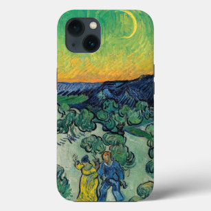 Vincent van Gogh - Moonlit Landschap met Paars iPhone 13 Hoesje
