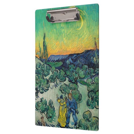 Vincent van Gogh - Moonlit Landschap met Paars Klembord (Links)